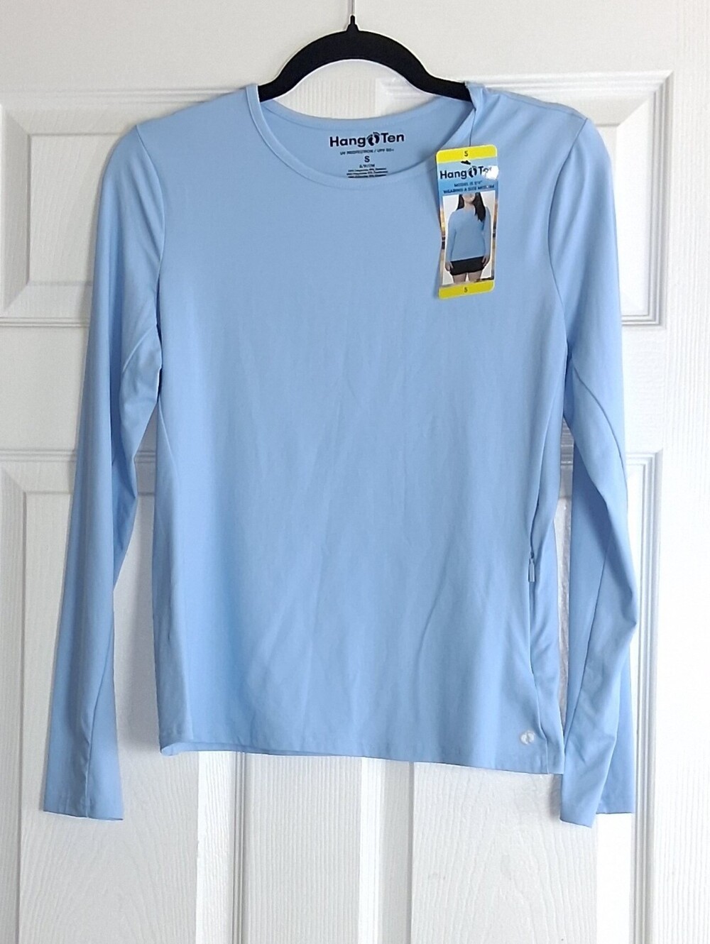 Hang Ten Light Blue Long Sleeve UPF 50 Zip Pocket Shirt